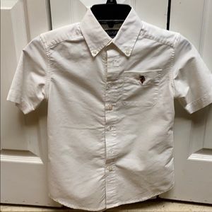 U.S. Polo short sleeve button down white,Size S(8)